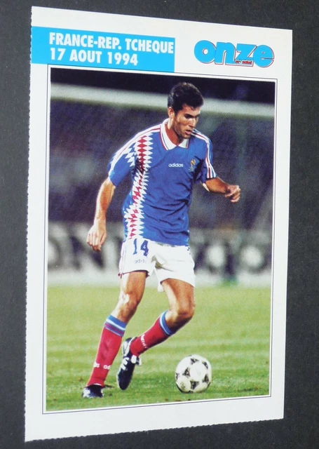 FICHE FOOTBALL ONZE MONDIAL 1998 ZINEDINE ZIDANE FICHE FOOTBALL ONZE MONDIAL 1998 ZINEDINE ZIDANE
