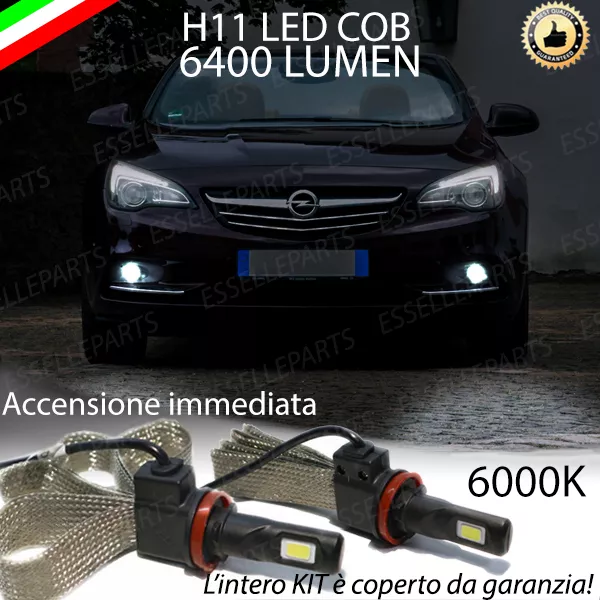 Coppia Lampade H11 Led Canbus Fendinebbia Opel Cascada 6400L 6000K