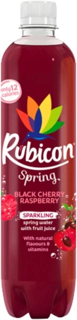 RUBICON SPRING 12 Pack Black Cherry Raspberry, Sparkling 500ml - 12 ...