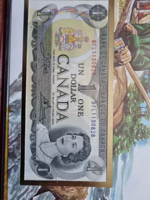 Banknotenbrief aus aller Welt Canada Kanada one 1 Dollar unc. 2