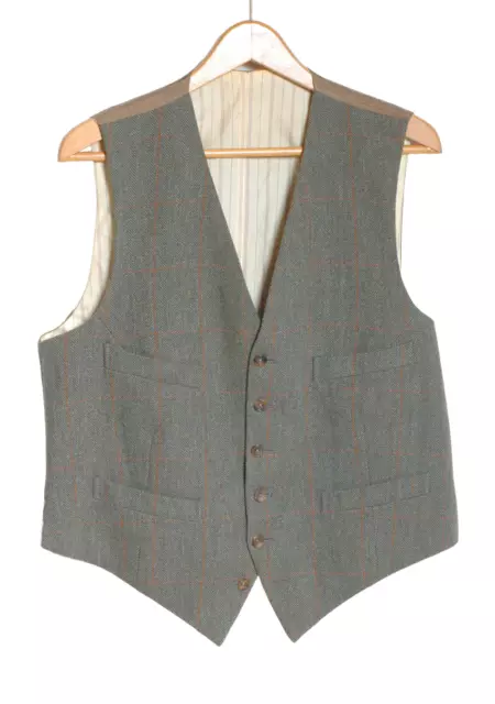 Gilet Vintage In Tweed Spina Di Pesce | Taglia 42 L