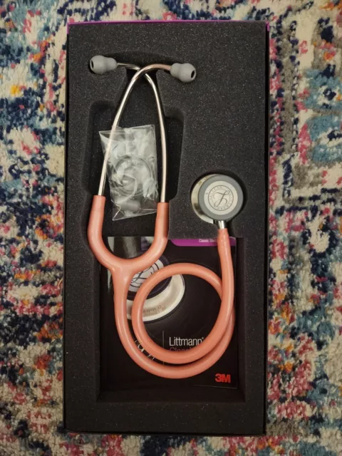 3M Littmann Classic III Stethoscope 5633 - 27" Pearl Pink Tubing - New In Box