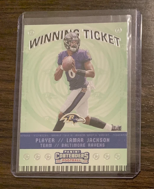 LaMar Jackson - 2020 Contenders, Winning Ticket WT4, Baltimore Ravens
