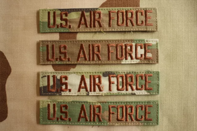 Usaf Us Air Force Ia Army Ocp Multicam Combat Branch Of Service Tape Hook Back