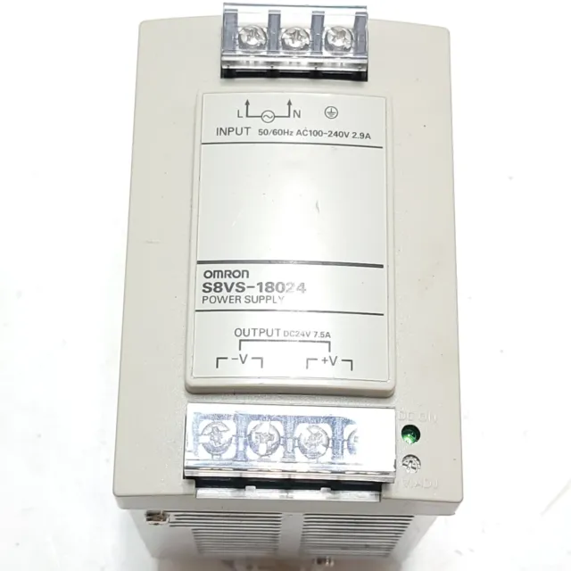 Omron S8VS-18024 Power Supply AC100-240 2.9A In, DC24V 7.5A Output