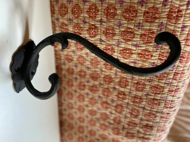 Vintage Cast Iron Big Cast Iron Horse Bridal Harness Tack Hook Plant Hanger Coat 2
