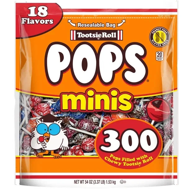 Tootsie Roll, Mini Tootsie Pops, 54 Oz