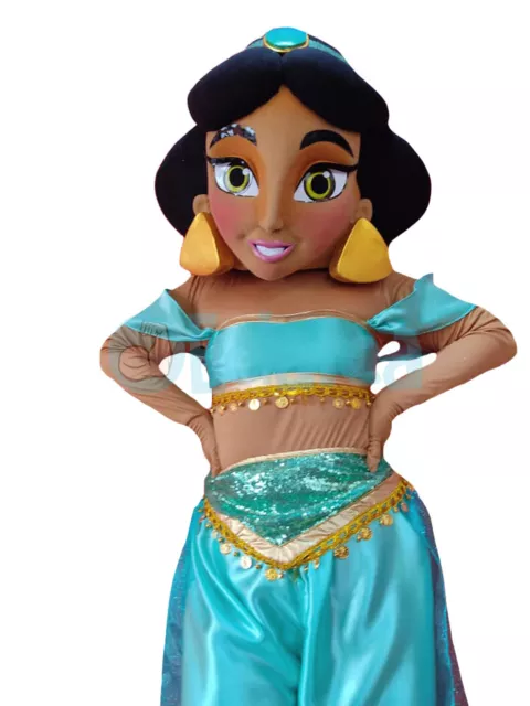 Mascotte JASMINE Aladdin Deluxe costume professionale per adulti da principessa