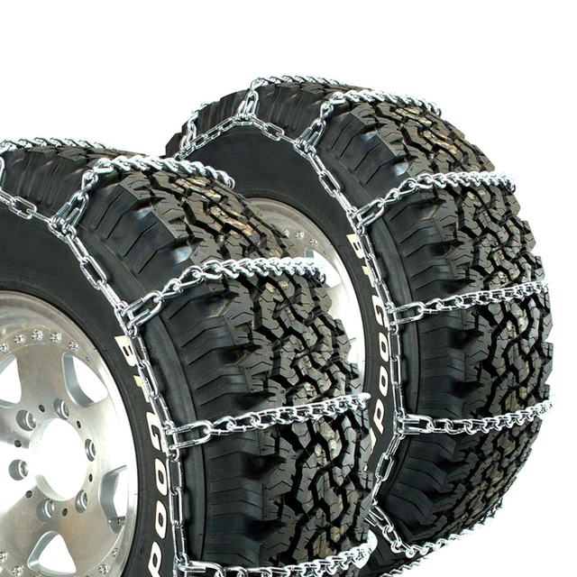 Titan Truck Link Tire Chains On Road Snow/Ice 5.5mm 245/70-19.5