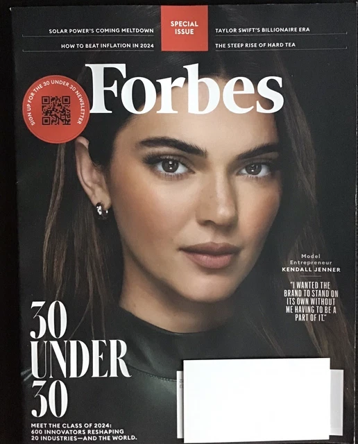 FORBES DECEMBER 2023/ January 2024 Kendall Jenner 30 Under Thirty