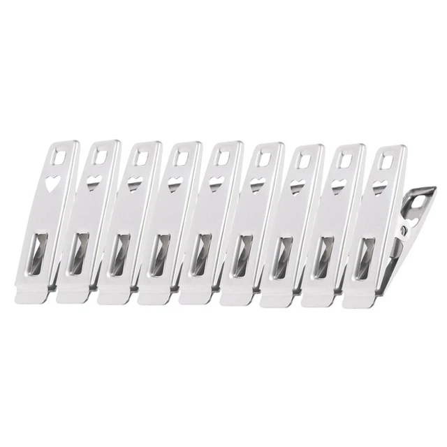 60 PCS CLOTHES Pegs Heavy Duty Clothing Rack Hanger Stainless Steel