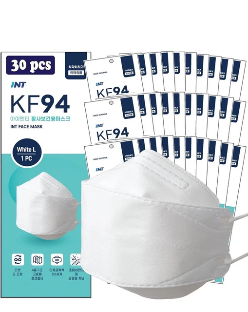 Kn95 Masks Made In USA INT [ 30 Pack ] KF94 Mask, Certified, Black TS ...