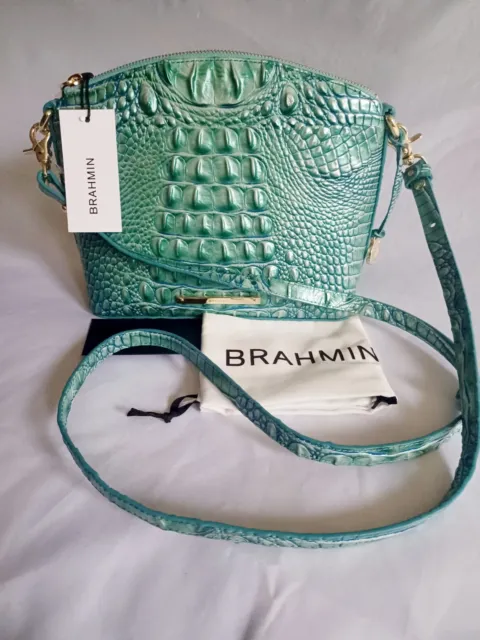 NEW   Brahmin  Mini Duxbury  Seafoam Melbourne  Crossbody Bag