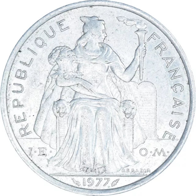 [#1452662] Coin, French Polynesia, 5 Francs, 1977
