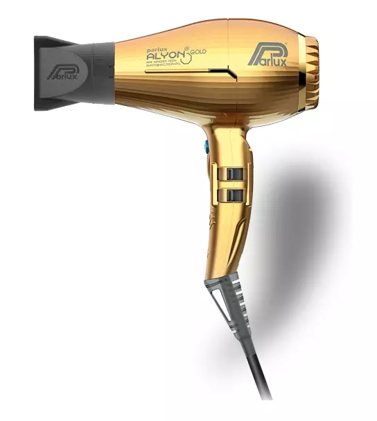 Parlux Alyon Air Ionizer Tech Professional Hair Dryer Made in Italy | Gold