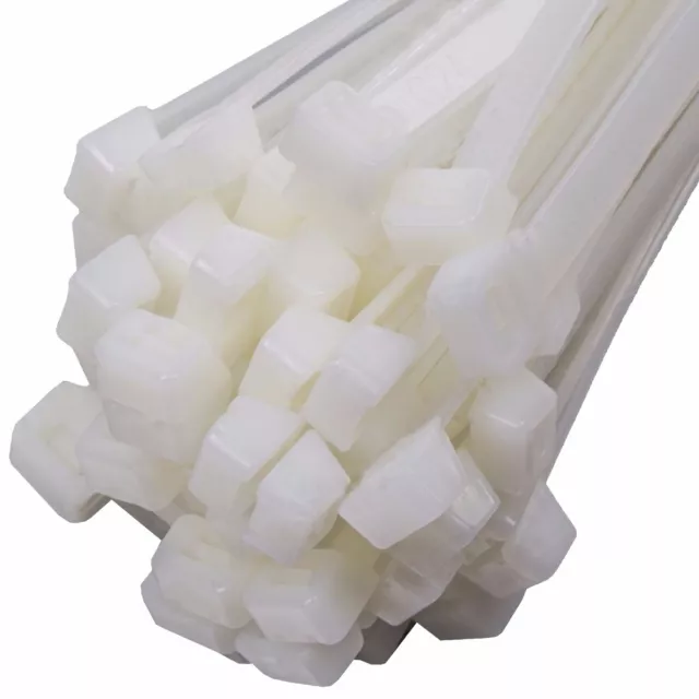 BLACK & NATURAL CABLE TIES / ZIP WRAPS EXTRA LONG & WIDE Large White Tidy Hose