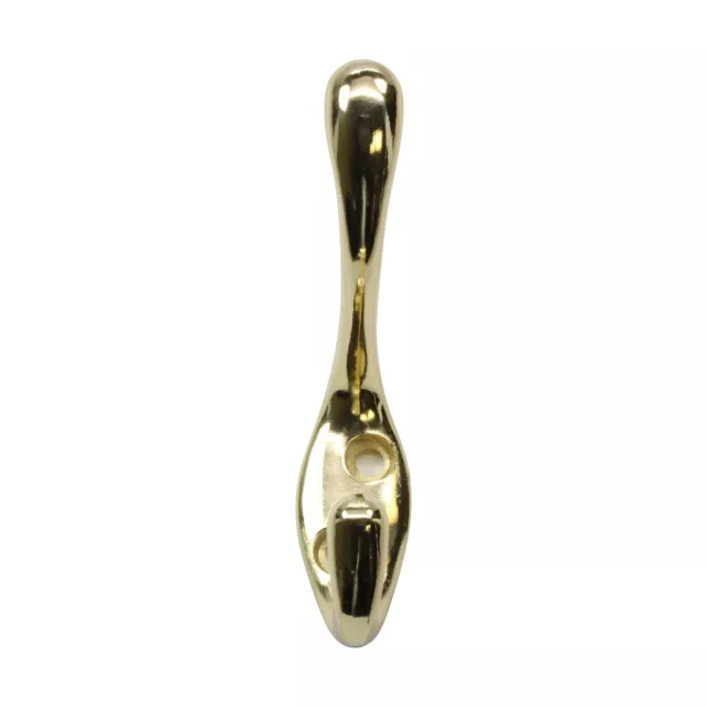Rok Hardware Heavy Duty Coat Hook, 3-1/2", Bright Brass 2