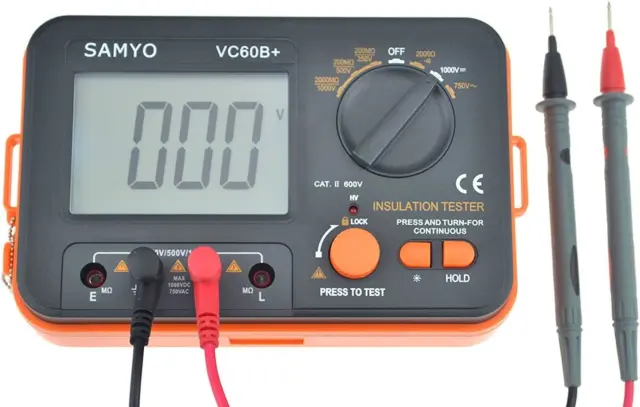 VC60B+ Digital Insulation Resistance Tester DCV ACV Meter Megohmmeter Megohm wi