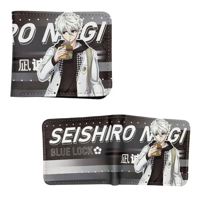 New Seishiro Nagi Style A BLUE LOCK BiFold Wallet Credit Card Billfold