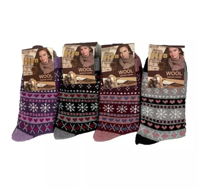 Warm Winter Socks Soft Thermal Sock Lamb Wool Heated Sox for Women s6-10