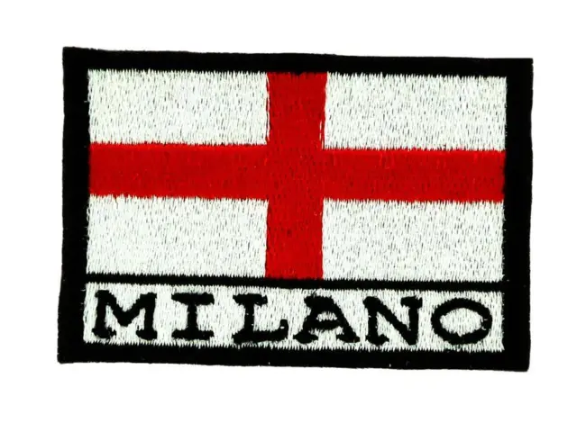 Patch écusson brodé Drapeau MILAN MILANO ITALIE Thermocollant Backpack sac à dos