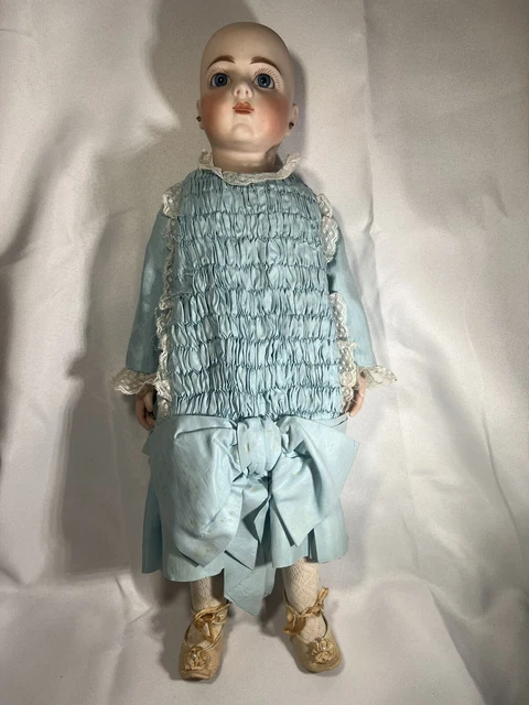 17" Bru Jne No8, Opal Butler Reproduction #60 1977 Bisque Doll With Cloth Body