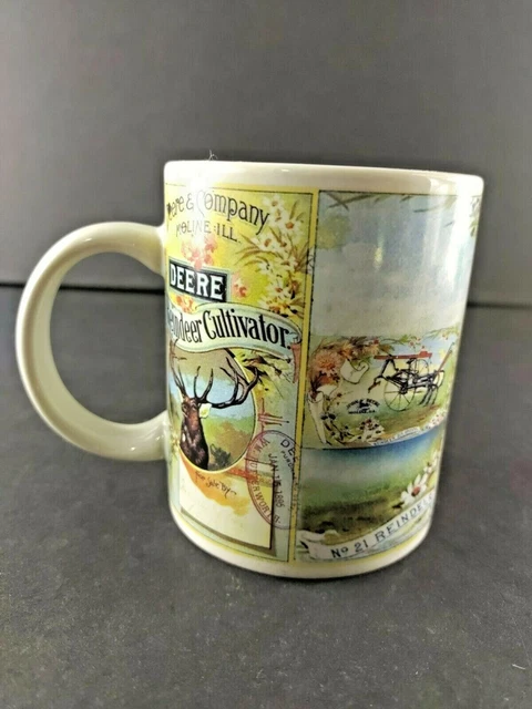 John Deere Tractor Nostalgic Gibson Coffee Tea Cup Mug Reindeer Cultivator K6