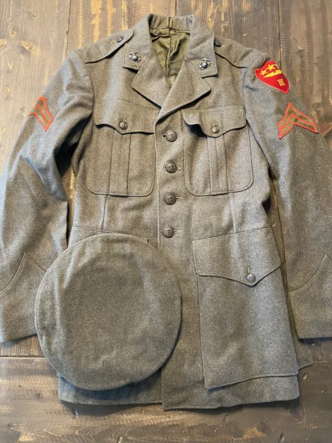BEAUTIFUL WW2 WOOL USMC, Marine Corps Uniform Dress Jacket W/ Named ...