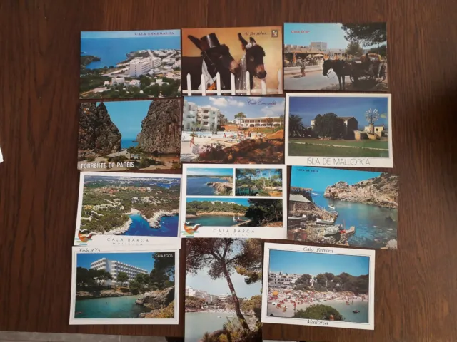 lote de 12 postales de vistas de Mallorca años 80-90