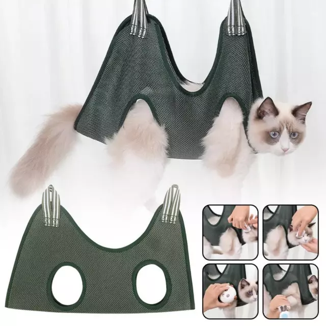 Pet Grooming Hammock Cat Dog Durable Trimming Restraint Bag Anti Scratch To R6W7