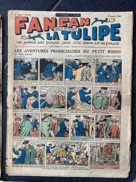 lot Revue bd fanfan la tulipe 33-34-36 - 1942 - le petit bossu Pierre Rousseau 3