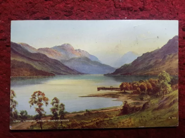Vintage Postcard. Loch Lomond From Rowardennan, Scotland