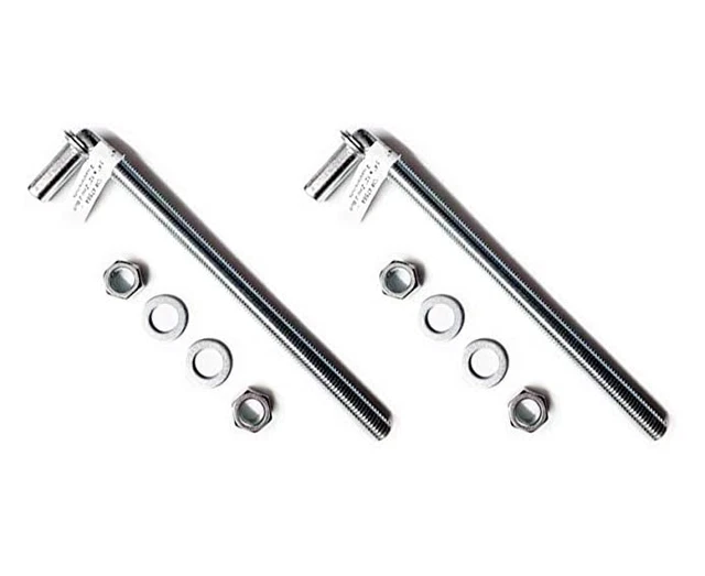 2 J Bolts Long Zinc Plated 3/4" X 12" for Chain-link Fence Gate Hinge