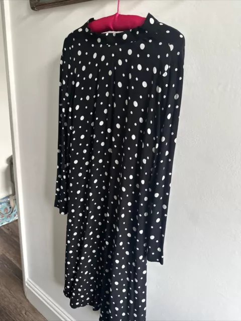 MS Collection Stylish Polka Dot Midi Dress 12