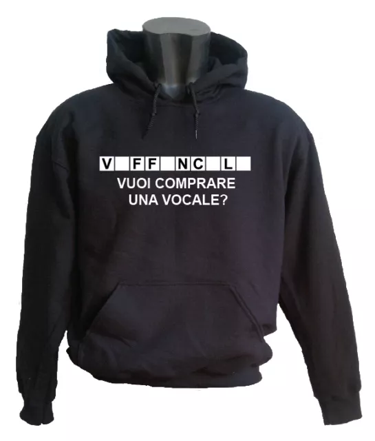 Felpa Con Cappuccio Unisex Vaffanculo Divertente Vuoi Comprare Una Vocale?