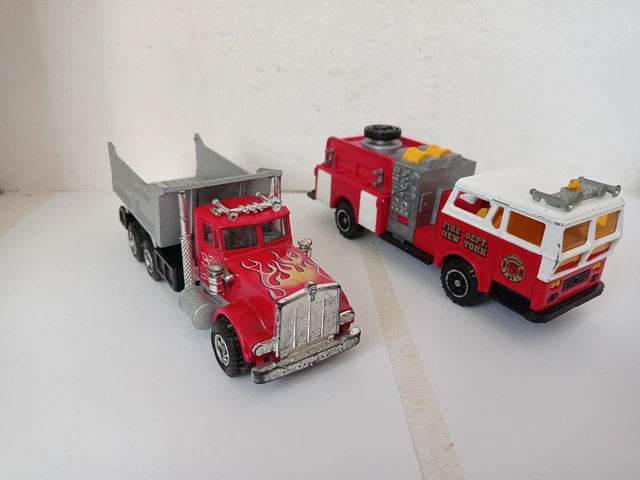 Camion De Pompiers New York – Majorette échelle 1/50 – Mercedes – Occasion Sans Boîte