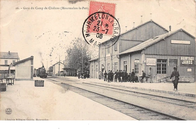 51 . n°205572. chalons sur marne. gare du camp. train