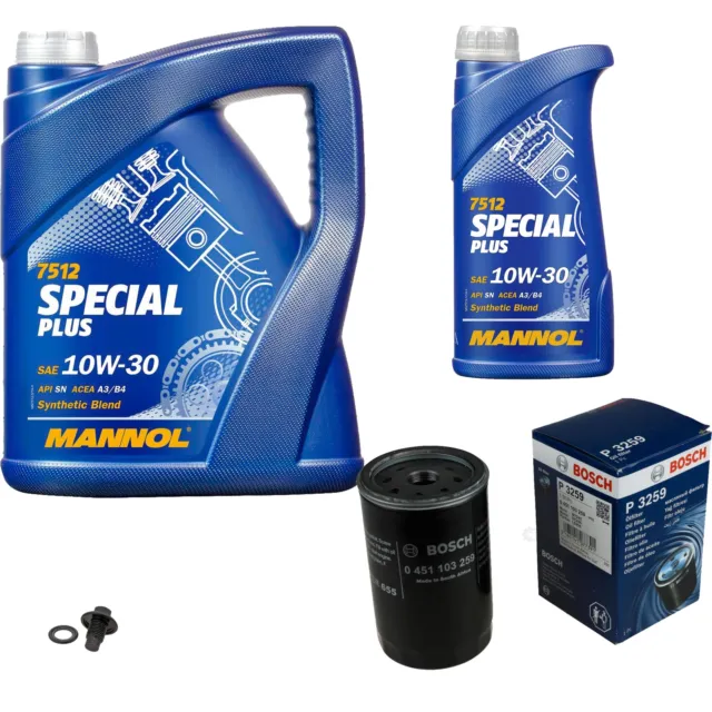Filtre à Huile Bosch 6L mannol Special Plus 10W-30 pour Ford USA Mondeo