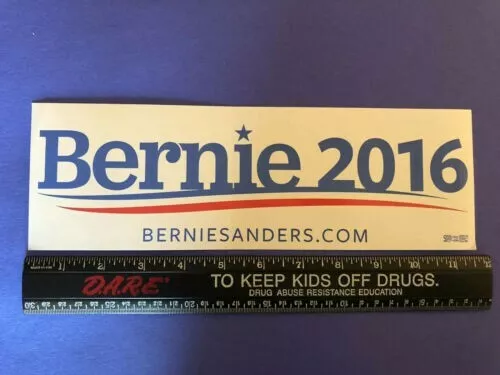 2016 WHITE Bernie Sanders Presidential Campaign Official Sticker