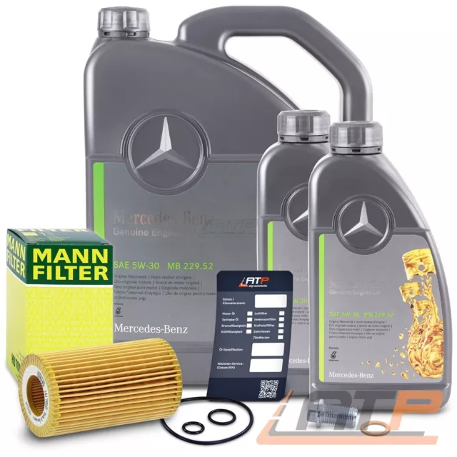 Ölfilter + 7L 5W-30 Motoröl Für Mercedes A B C E-Klasse W176 W246 W204 W212 Cdi