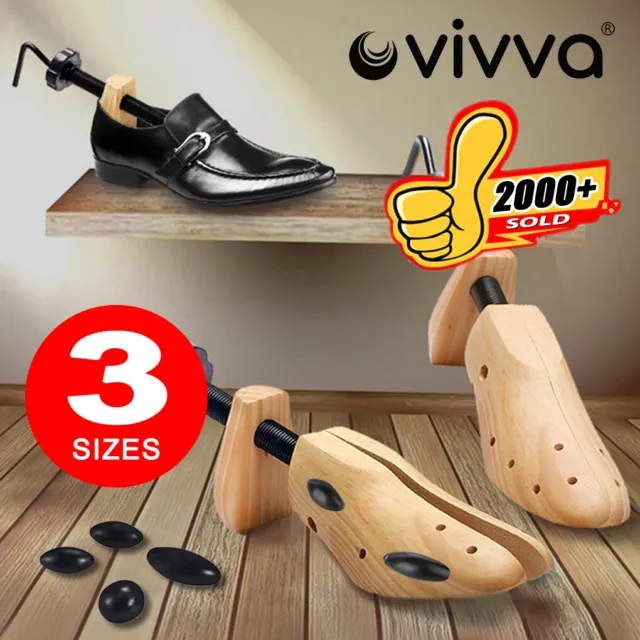 2-Way Wooden Shoes Stretcher Expander Cedar Shoe Tree Adjustable Mens Womens