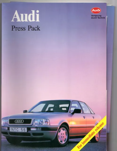 Audi Baureihe 1992 Modelljahr UK Markt Presse Pack 80 Coupé 100 V8