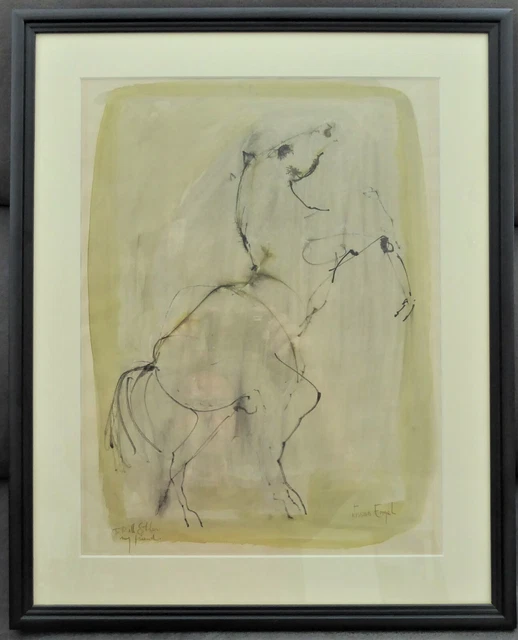 Nissan ANGEL (1931-2016) Watercolor/Ink Horse Israel Haifa USA ORIGINAL! RARE! Nissan ANGEL (1931-2016) Watercolor/Ink Horse Israel Haifa USA ORIGINAL! RARE!