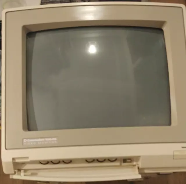Commodore Color Monitor 1084S-D (64/128) + Rete/cavo video working classic 071223 Commodore Color Monitor 1084S-D (64/128) + Rete/cavo video working classic 071223