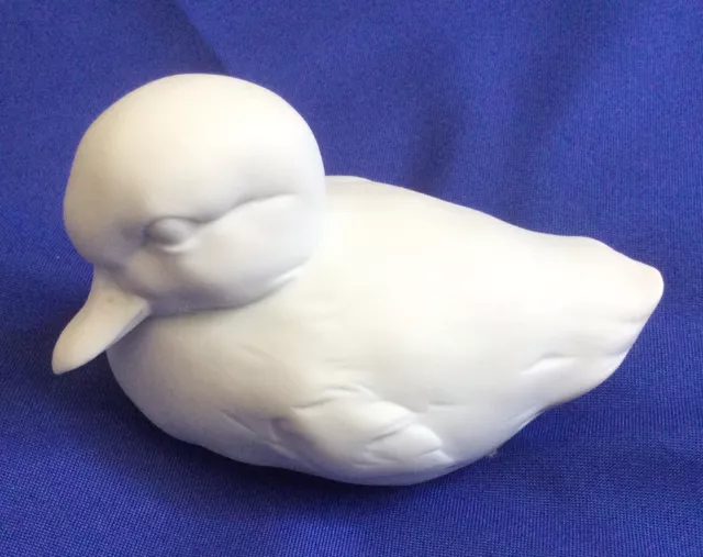 KAISER White Bisque Porcelain Duck Duckling Animal Figurine Germany