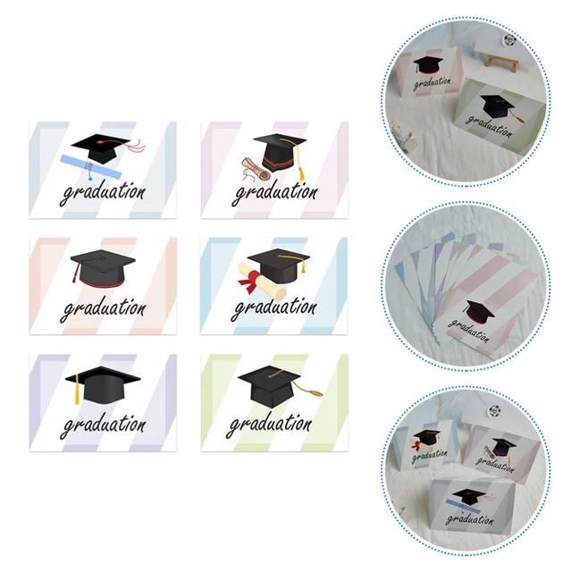 Carte De Félicitations 3D Pop-up Pour Diplôme + 3 Boîtes Cadeaux Chapeau - Lot Complet Pour Remise De Diplôme - 3