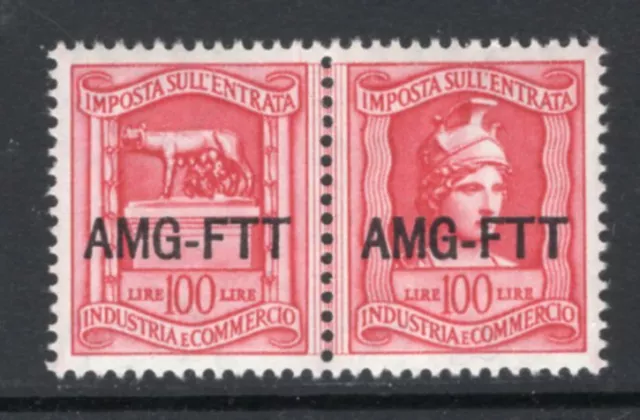 Trieste AMG-FTT Revenue Industry & Commerce 100L Se-tenant Pair MNH