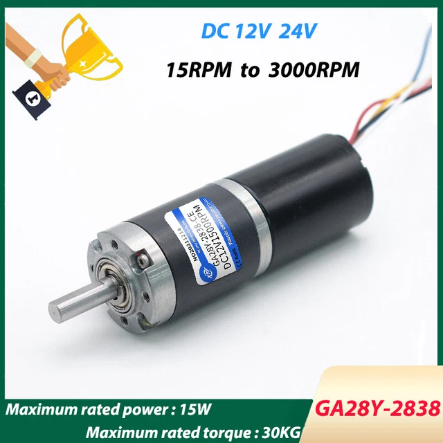 GA28Y-2838 BRUSHLESS PLANETARY Geared Motor DC 12V 24V High Torque ...