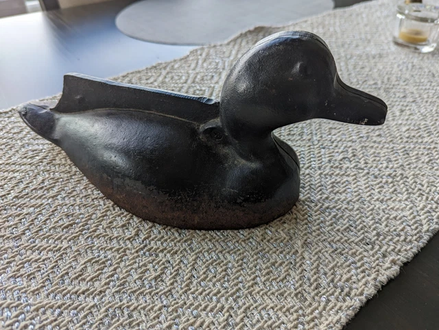 Boot Shoe Scraper Antique Heavy Cast Iron Duck Decoy Doorstop Door Statue 10x5