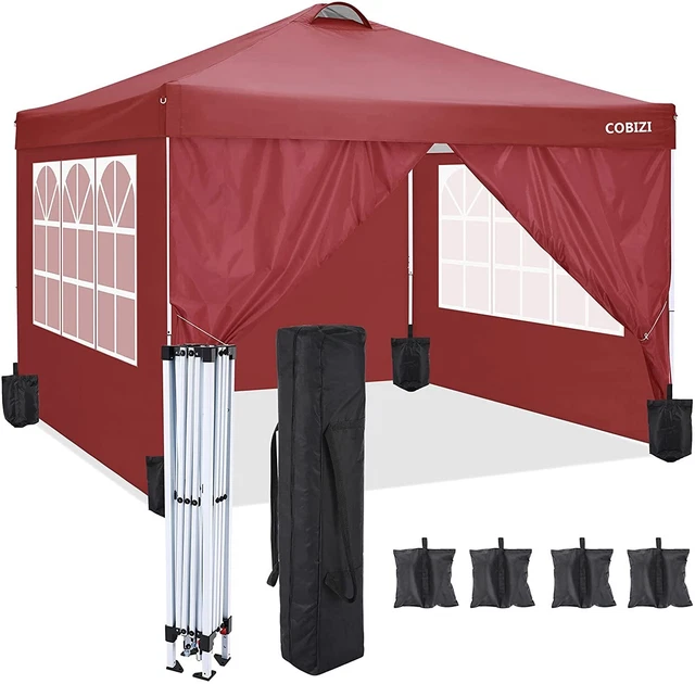 Pavillon 3x3m Wasserdicht Partyzelt Gartenzelt UV Faltpavillon Popup faltbar NEU 5